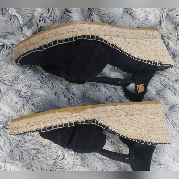 Toni Pons Sandy Espadrille Wedge size 9 (40eu) black suede - Picture 6 of 12